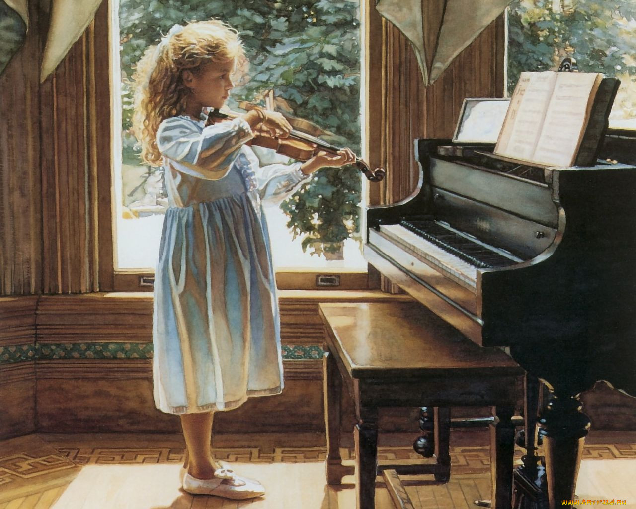 Девочка нота. Стив Хэнкс (Steve Hanks, 1949-2015). Стив Хэнкс художник. Художник Стив Хэнкс акварель. Стив Хэнкс картины дети.